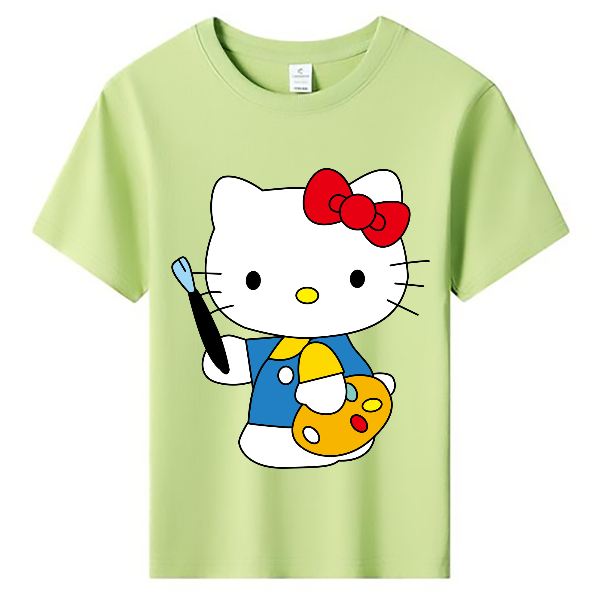 （画像用） Hello Kitty ハローキティ 綿100％キッズTシャツ（フロントプリント）